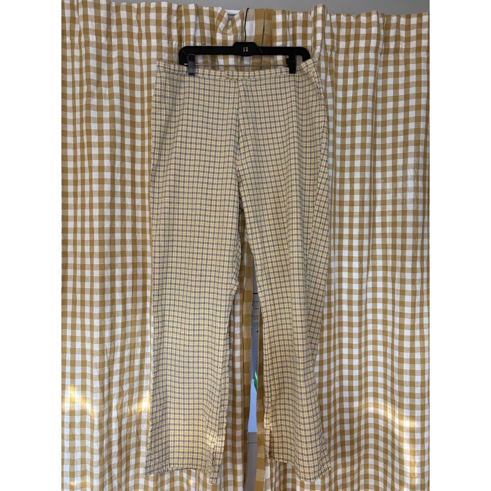 Yellow Plaid Trousers - Women